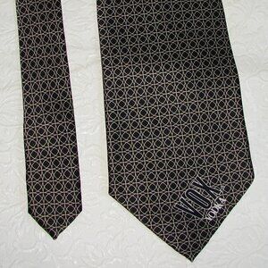 NWOT Vox Vodka Promo SILK TIE, 59", Classy Black & Gold, Advertising NEW